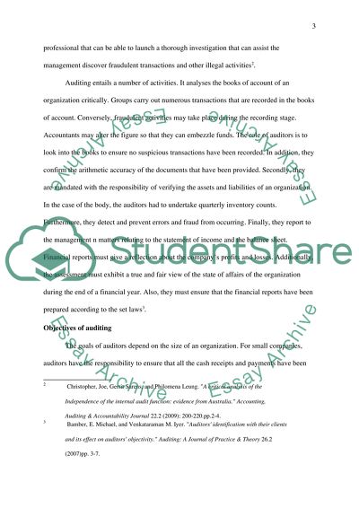 The Role of Auditing and Assurance