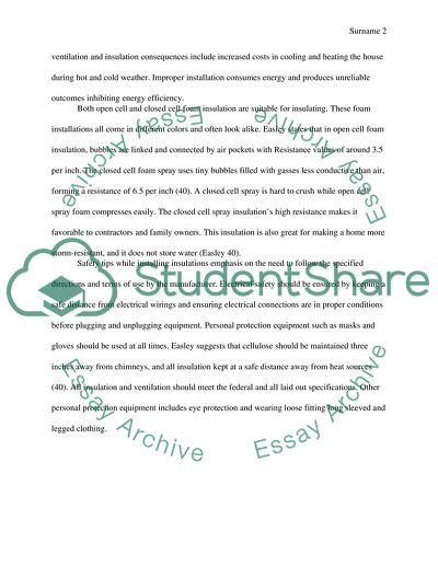 Insulation and ventilation