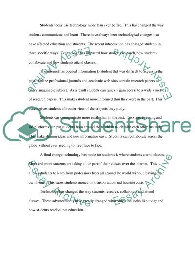 The impact of technology on students