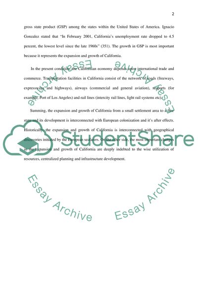 Expansion and Growth of California