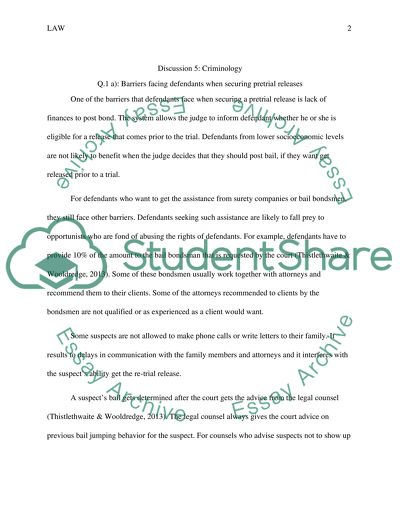 Seminar in criminology Discussion 5