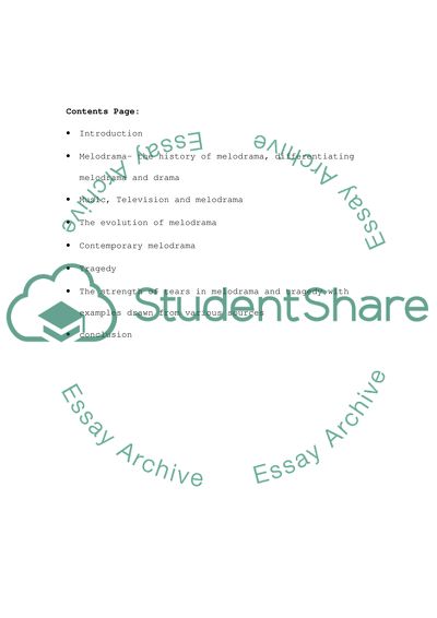 The Origin of Melodrama and its Evolution