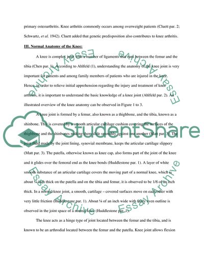 Normal Anatomy and Causes of Knee Arthritis