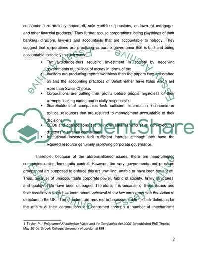 Critical Evaluation of the Impact of the Combined Corporate Governance Code