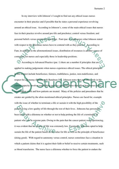 Ethical Issues Nurses Encounter