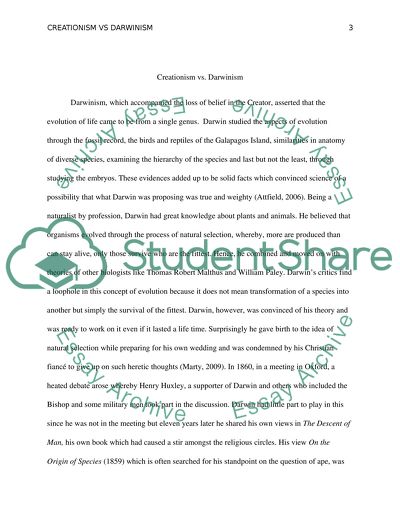 The Debate Between Darwinism and Creationism