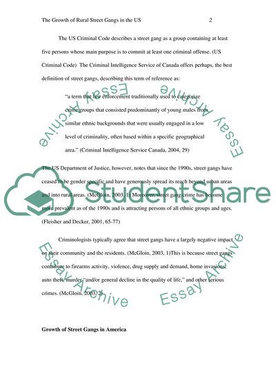 Modern Growth of Gangs in Rural and Suburban America