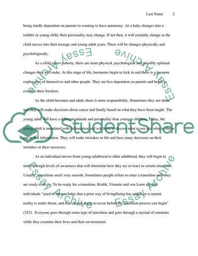 Exploring Transition and the Aging Process