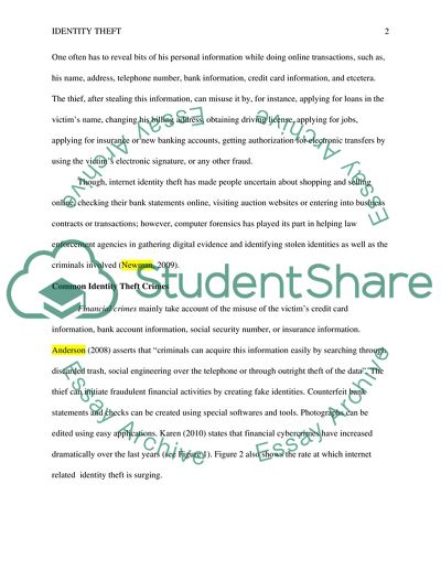 Common Identity Theft Crimes