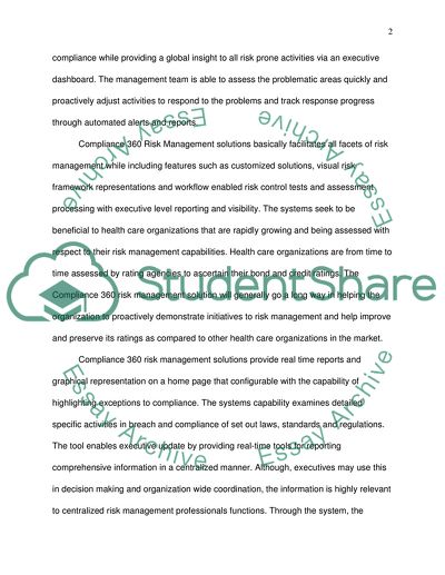 Risk Management Program for Healthcare Organizations