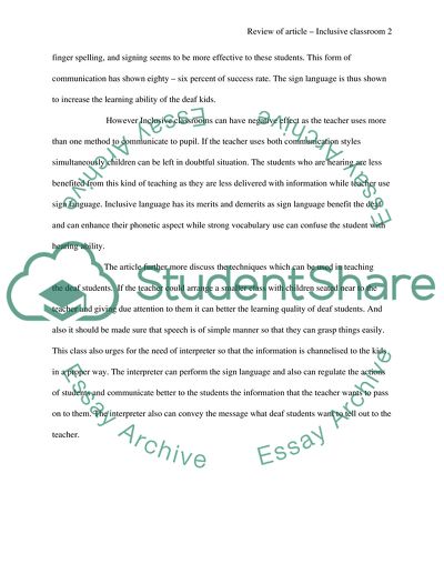 Teaching Strategies with an Inclusive Philosophy