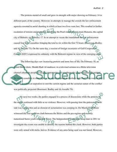 Uprisings in Bahrain and Syria