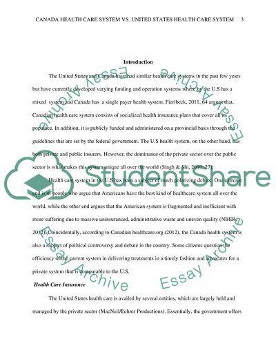 Canda Health Care System Vs. United States Health Care system