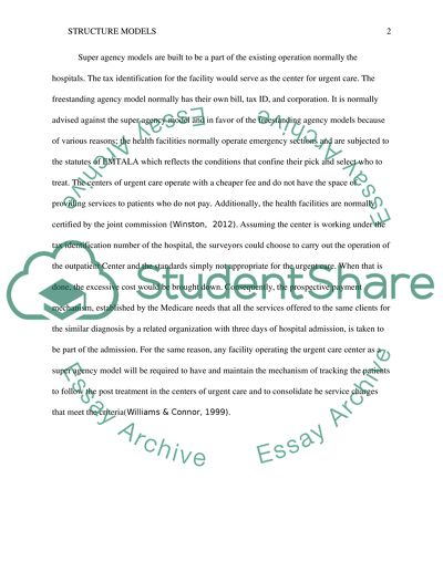 State Agencies - Structure Models