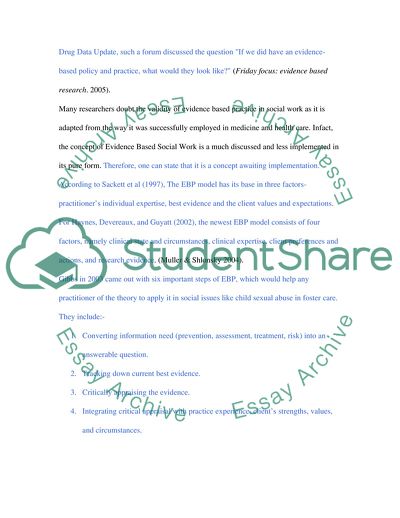 The Significance of Evidence-based Practice in Social Work Activities