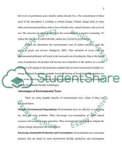 Environmental Taxes Regulation