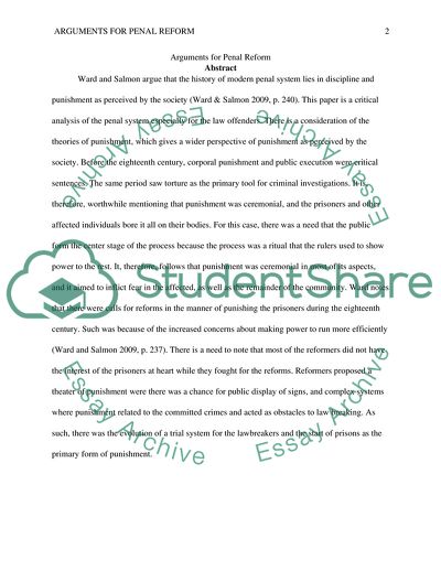 Arguments for Penal Reform