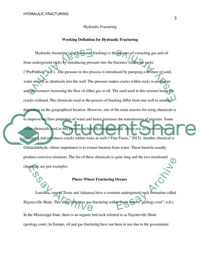 HYDRAULIC FRACTURING