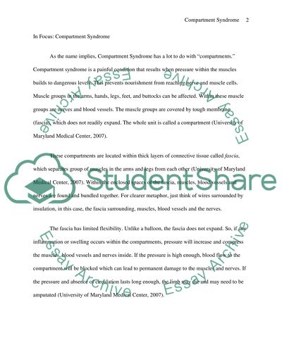 The Topic of Compartment Syndrome