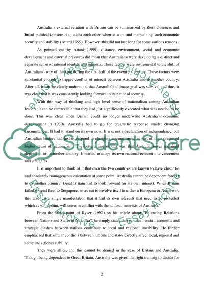 Australia in the First Half of the 20th Century