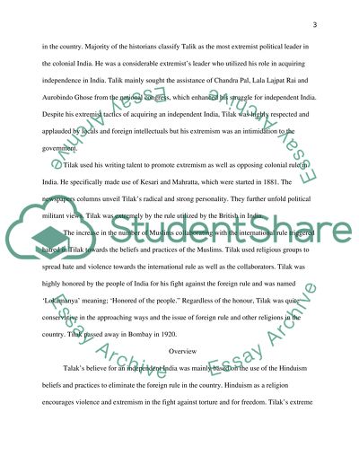 BG Tilak and the Only Way to Create and Independent India