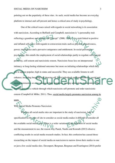Effects of Social Media on Narcissism