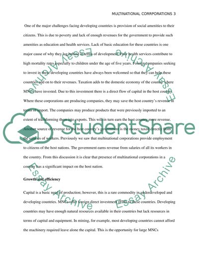 Multinational Corporations, Controlling Local Economy