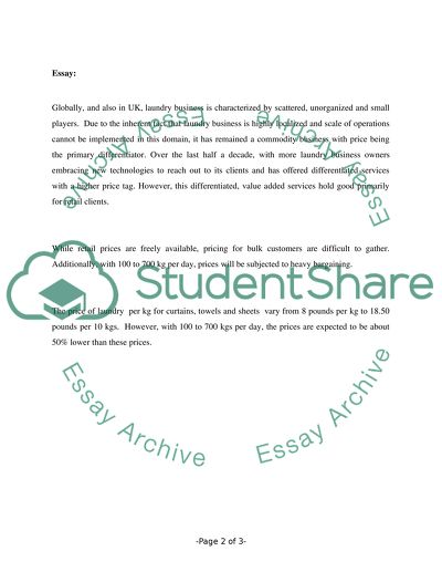 Laundry market in and around London