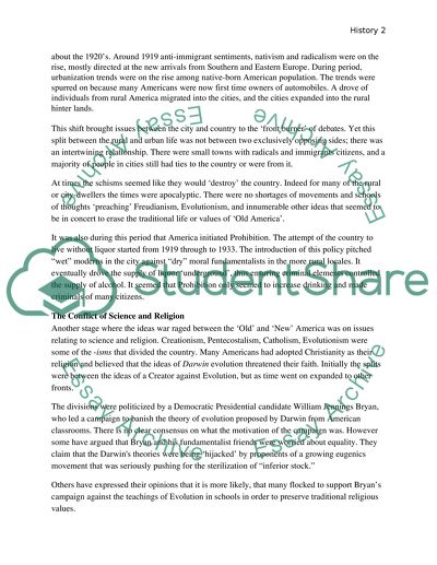 American History (the Old America and the New America)