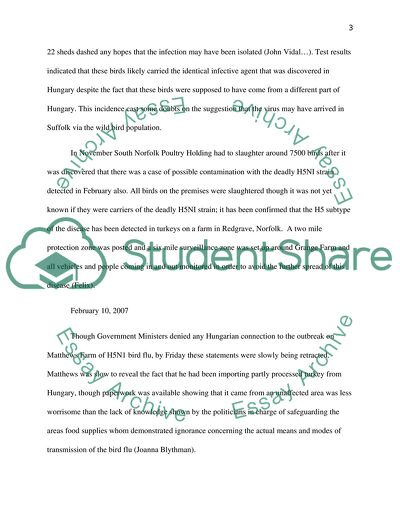 Bird Flu Outbreak 2007