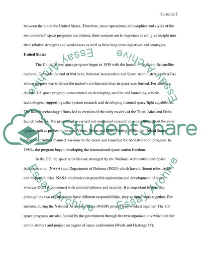 U.S. Space Program vs. Japan Space Program