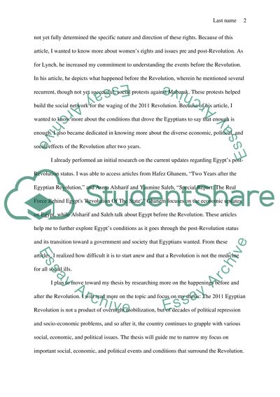Egypt before and after the revolution