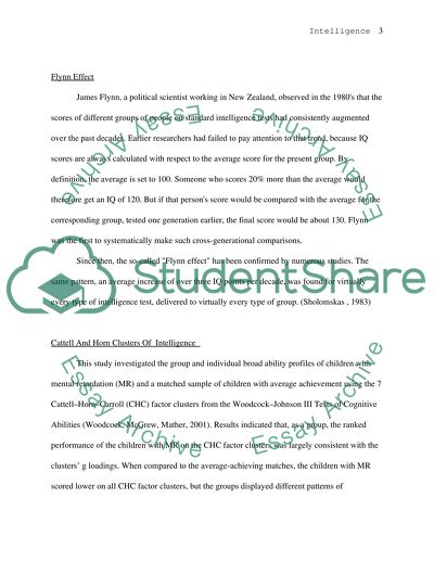 Studying Intelligence In The 20th Century