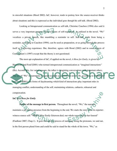 Self-Talk in A Rose for Emily