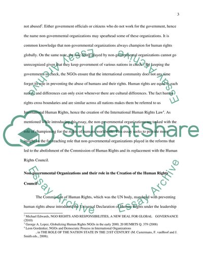 Non-Governmental Organizations and Their Role in Effective Implementation of International Human Rights Law