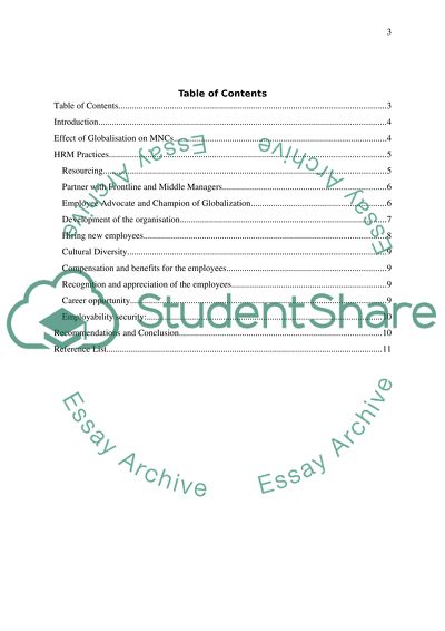 Impact of Globalization on HRM in Multinational Organizations