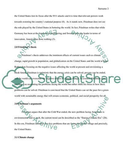 Hot, Flat, and Crowded. 2008 by Thomas L. Friedman