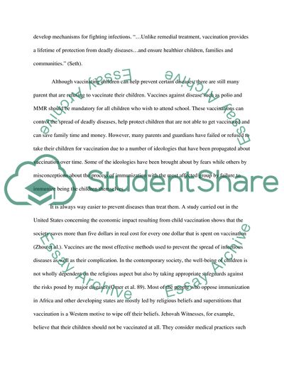 Debate on Vaccination