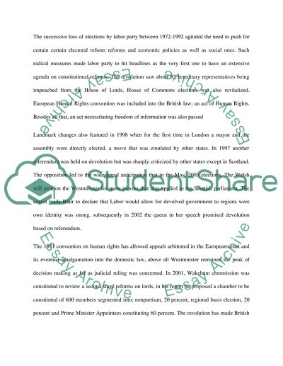 Constitutional Revolution in Britain