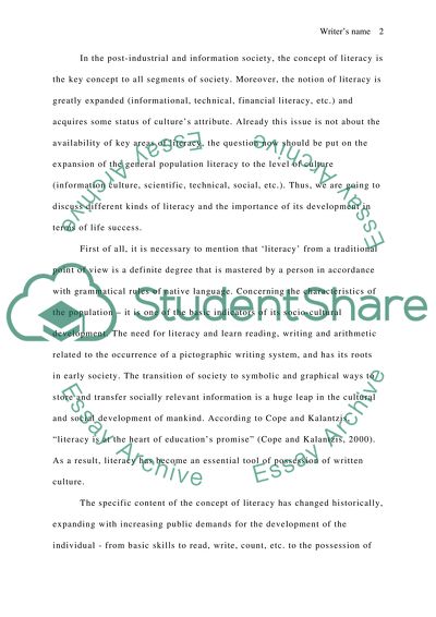 The importance of literacy development in terms of life success