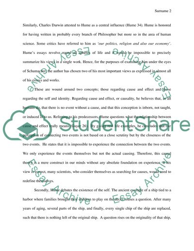 David Hume and Schumacher