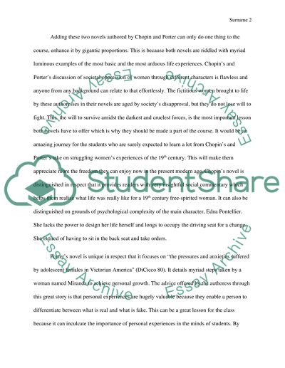 The Awakening by Kate Chopin and Old Mortality by Katherine Anne Porter