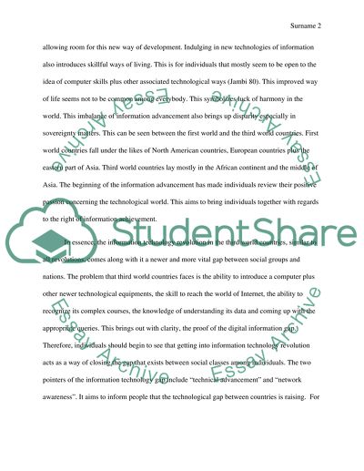 Information Technology Revolution Impact on the Third World Countries