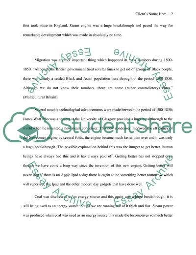 Change in European Society in the Period 1500-1850