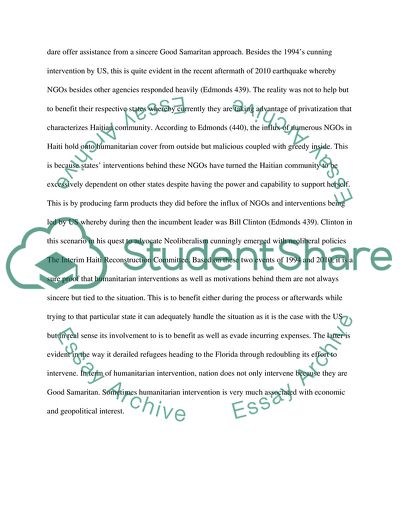 What Are the Consequences of Humanitarian Intervention in Haiti