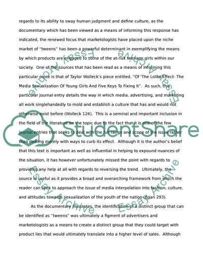 Sexualization of Young Girls