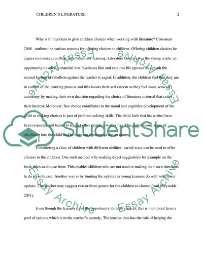 EC390.1.1 Childrens Literature Lesson 6