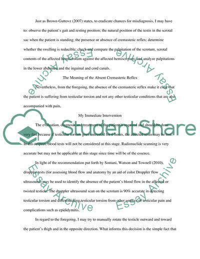 Right Testicular Pain