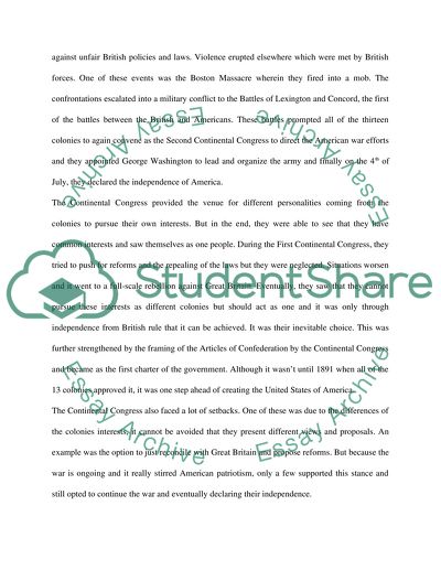 The Advent of the American Revolution