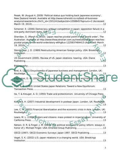 Political Economy of Japan